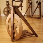 rear side view handmade spinning wheel